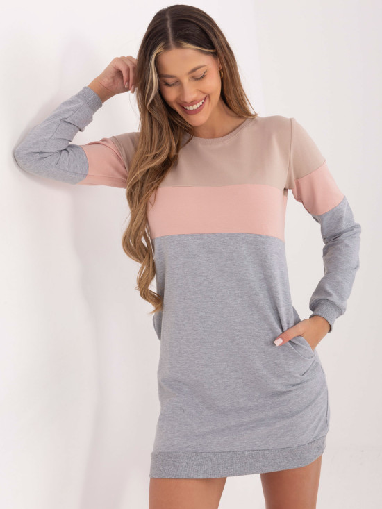 Beige-Pink Sweat Dress RUE PARIS