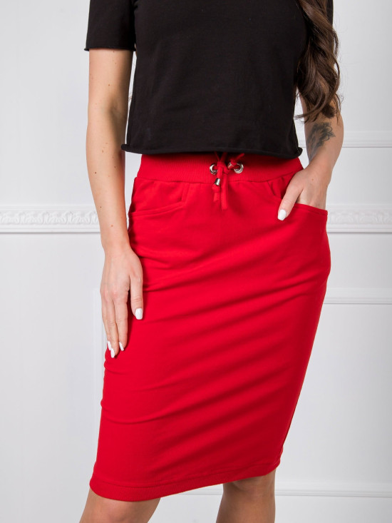 Red Sweat Skirt