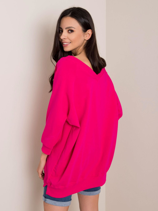 RUE PARIS Pink Oversized Sweatshirt