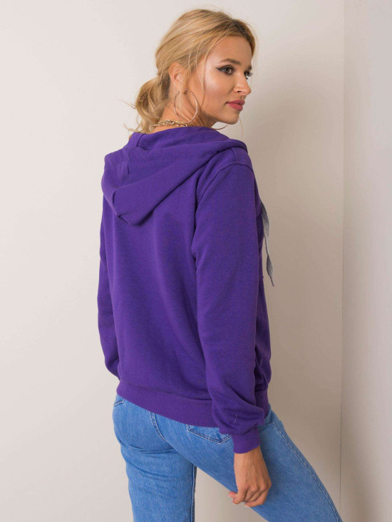 Dark Purple Cotton Hoodie