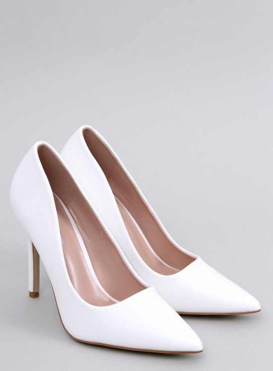 White pumps on a stiletto heel