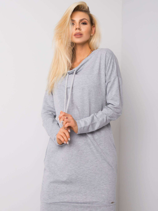Gray Melange Sweat Dress