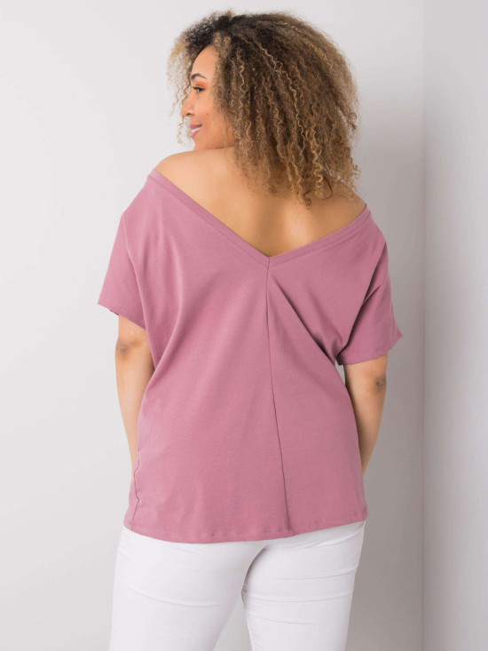 Pink Plus Size Cotton T-Shirt