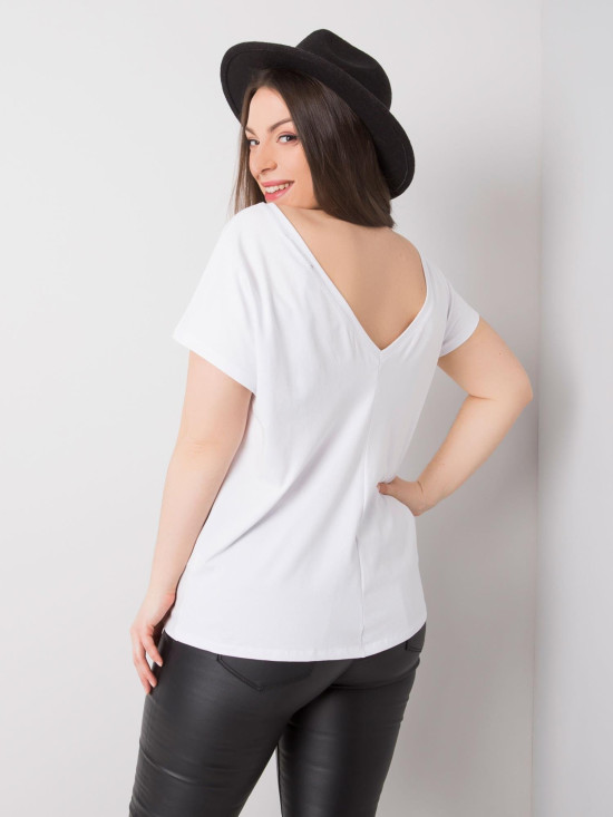 White Plus Size Cotton T-Shirt
