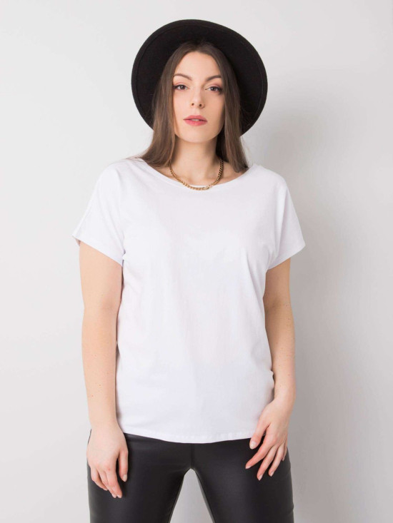 White Plus Size Cotton T-Shirt