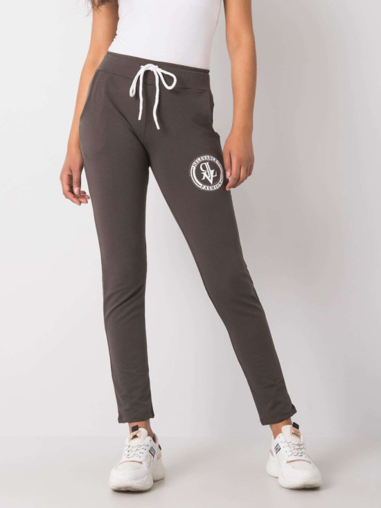 Dark Khaki Sweatpants with Application