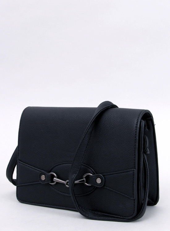 Black handbag made of eco-leather