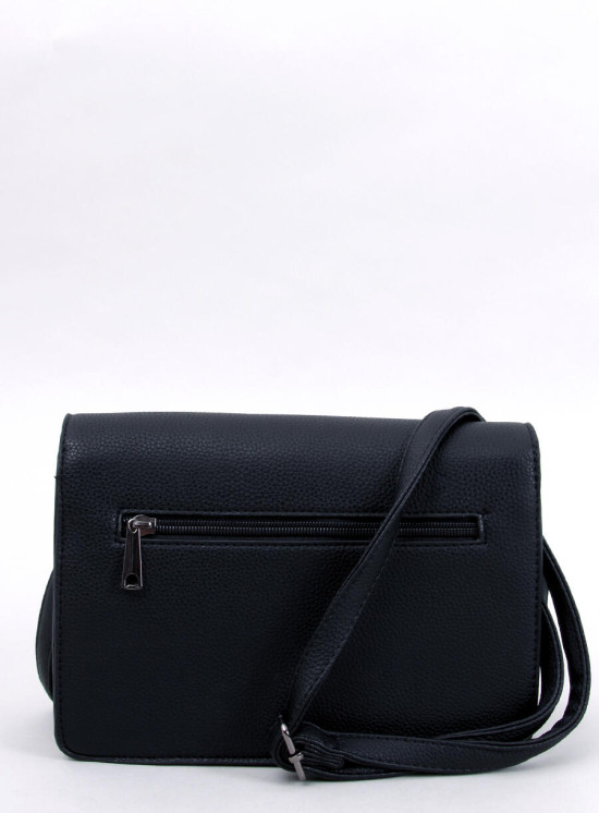 Black handbag made of eco-leather