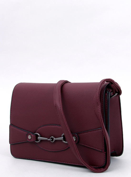 Burgundy handbag made of eco-leather