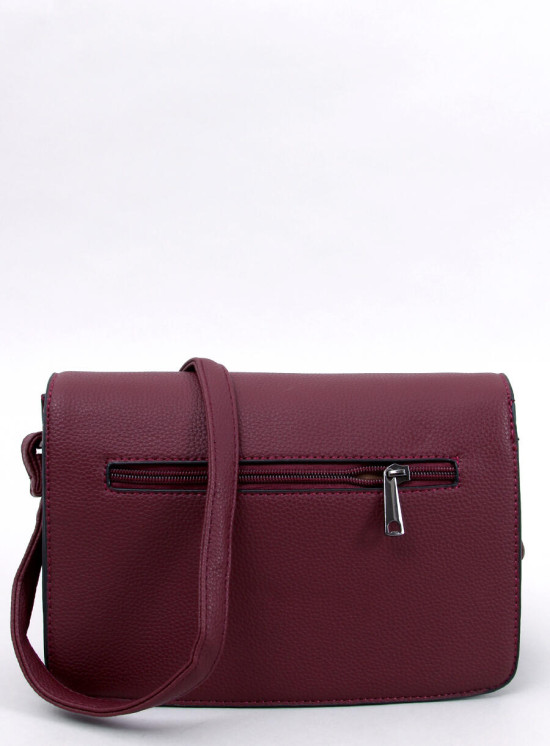 Burgundy handbag made of eco-leather