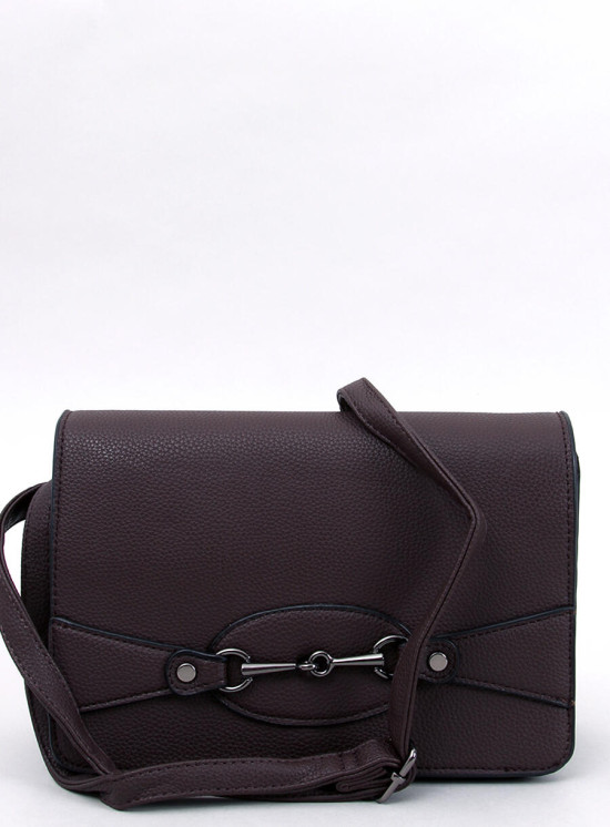 Chocolate brown handbag made of eco-leather