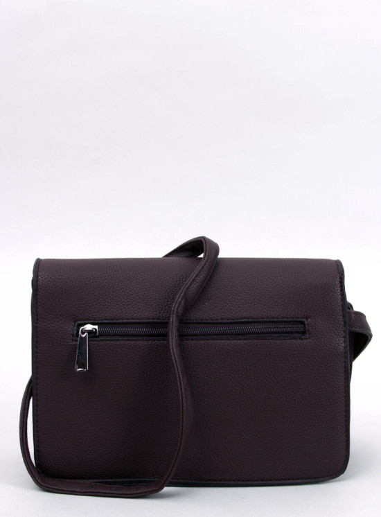 Chocolate brown handbag made of eco-leather