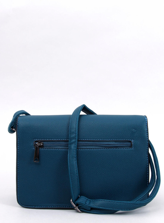 Blue handbag made of eco-leather