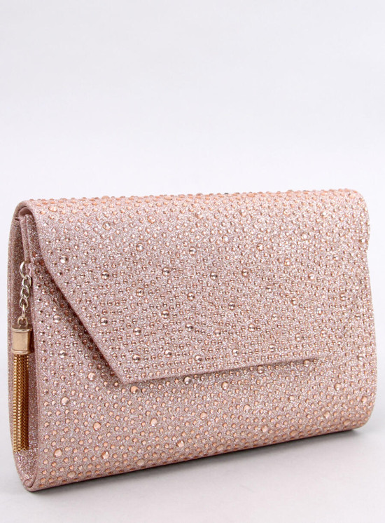 Women's shiny light pink handbag