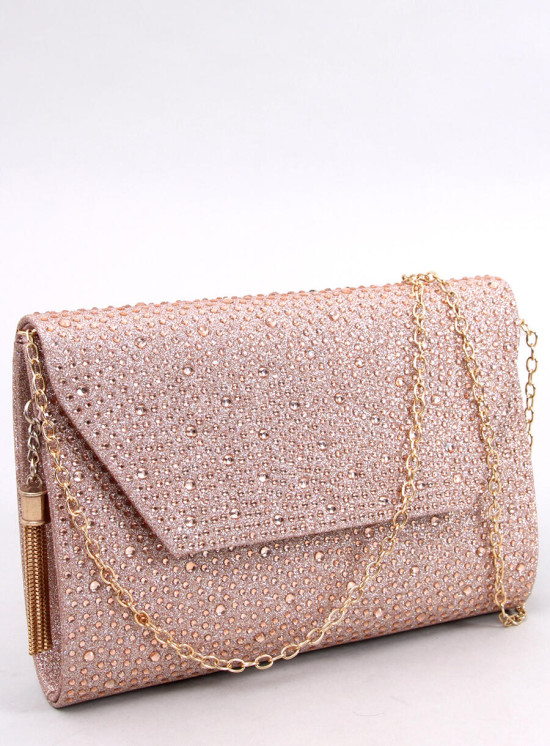 Women's shiny light pink handbag