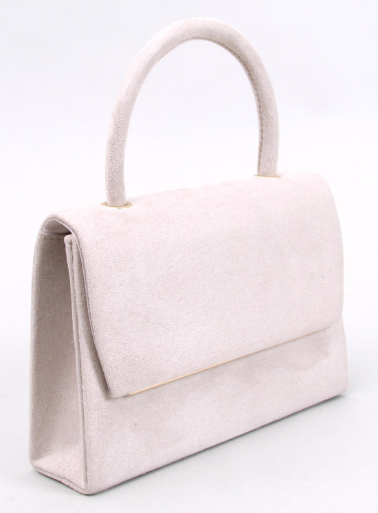 Beige briefcase handbag