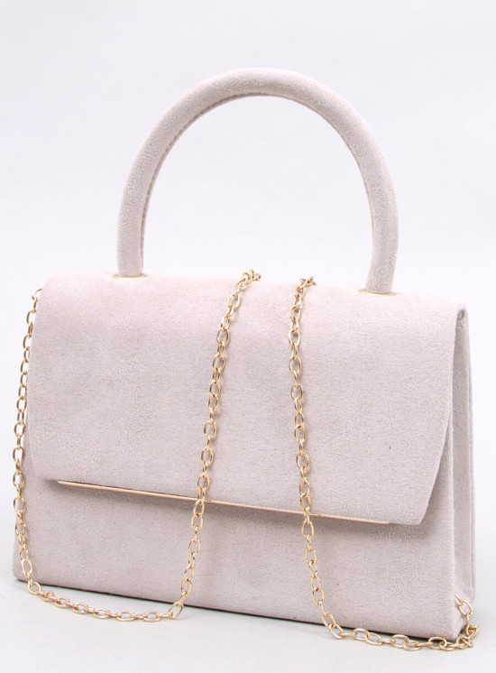 Beige briefcase handbag