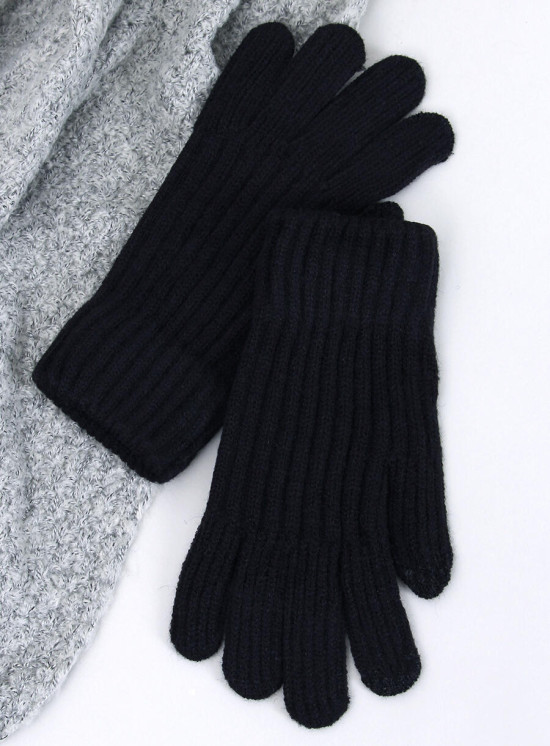 Warm women's gloves black