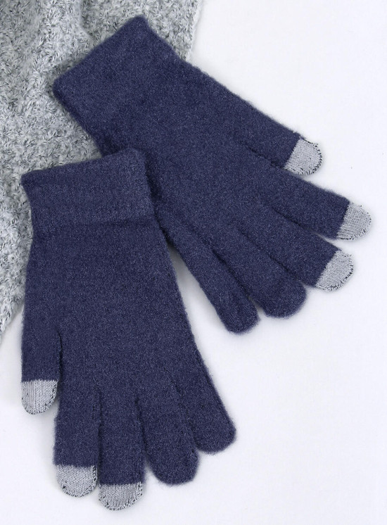 Women's basic gloves dark blue