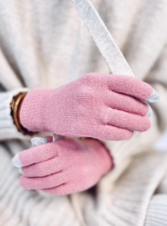 Women's basic gloves pink