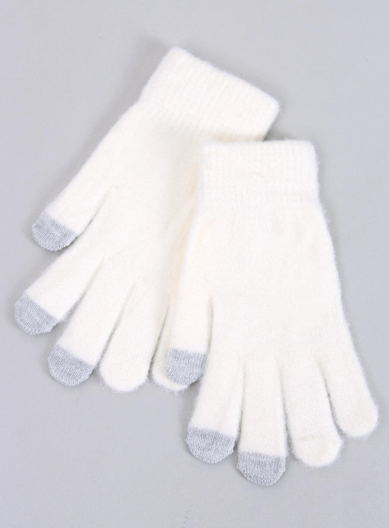 Women's basic gloves ecru