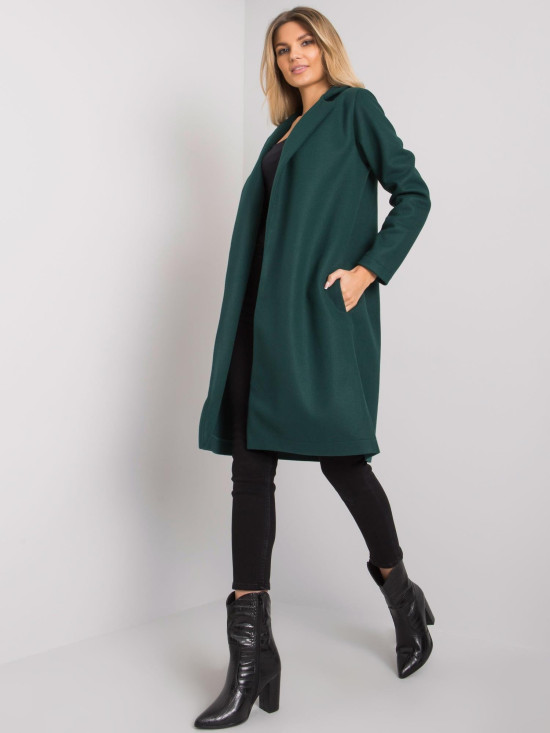 RUE PARIS Dark Green Women's Coat
