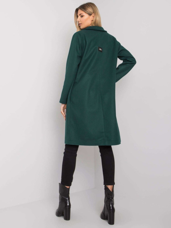 RUE PARIS Dark Green Women's Coat