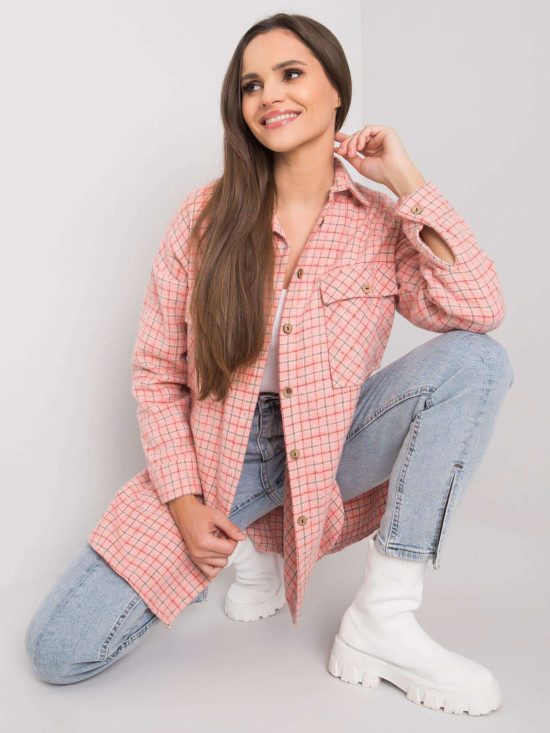 Pink Checked Long Sleeve Shirt
