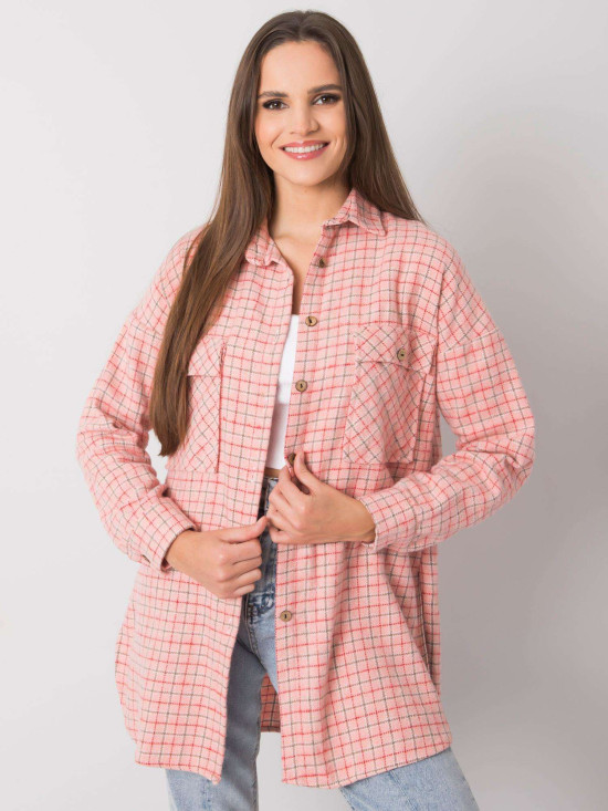 Pink Checked Long Sleeve Shirt