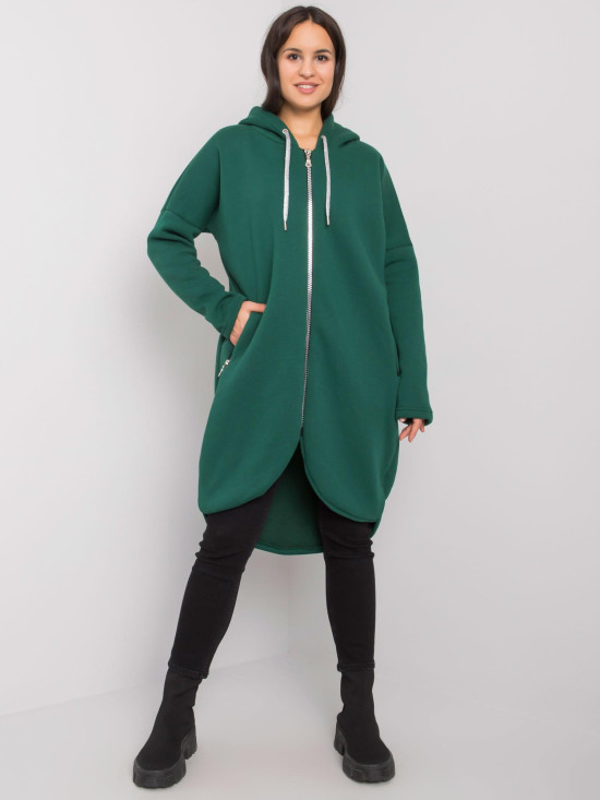 Stylish Hooded Sweatshirt in Dark Green