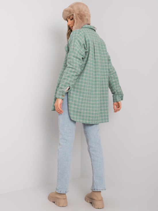 Green Checked Long Sleeve Shirt