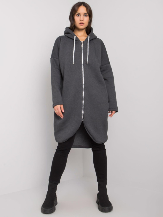 Stylish Hooded Sweatshirt in Graphite Color