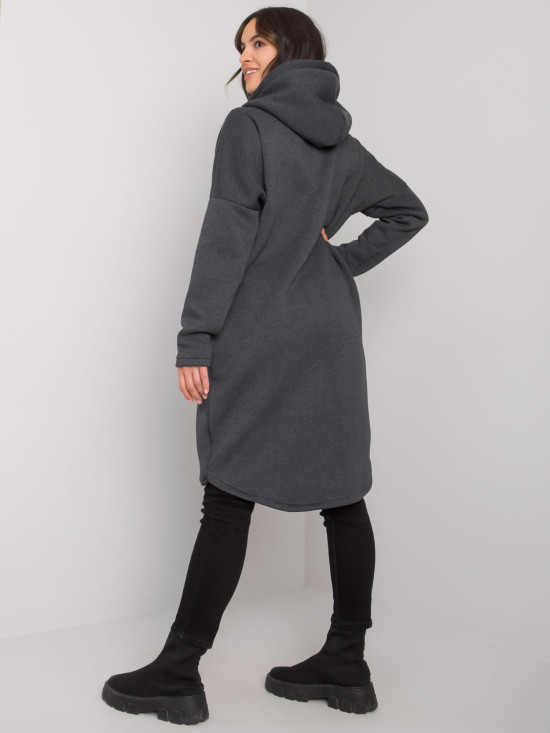 Stylish Hooded Sweatshirt in Graphite Color