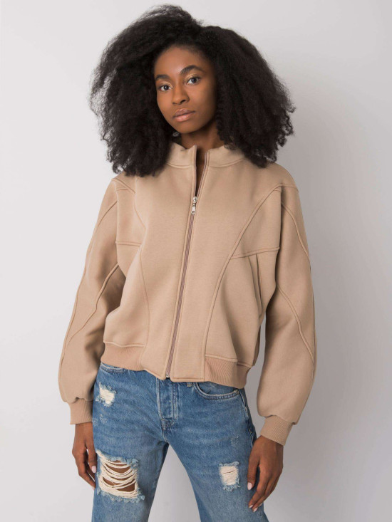 Stylish Beige Sweatshirt with Long Sleeves