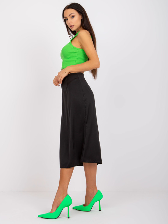 Elegant Black Midi Skirt