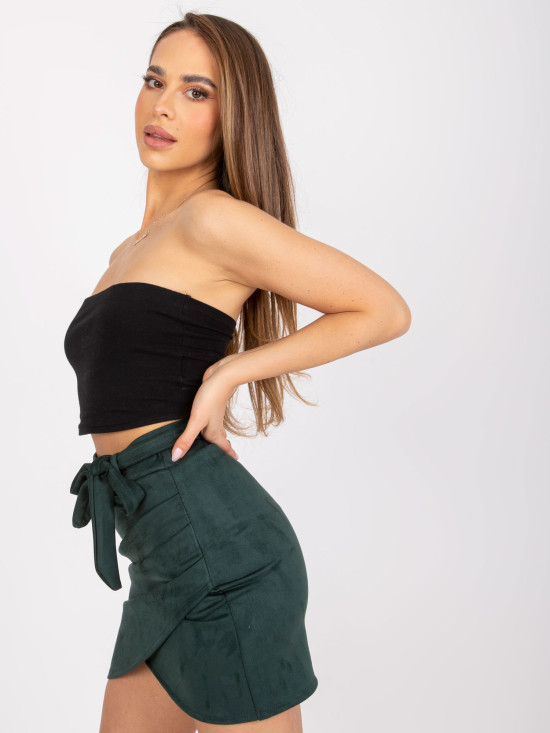 Dark Green Mini Skirt