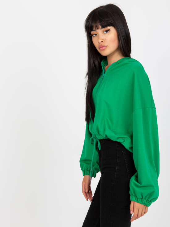 Green Zip-Up Hoodie RUE PARIS