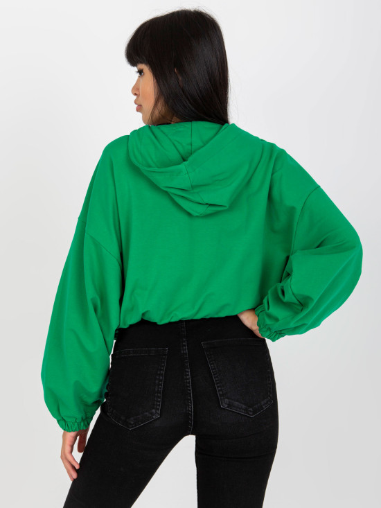 Green Zip-Up Hoodie RUE PARIS