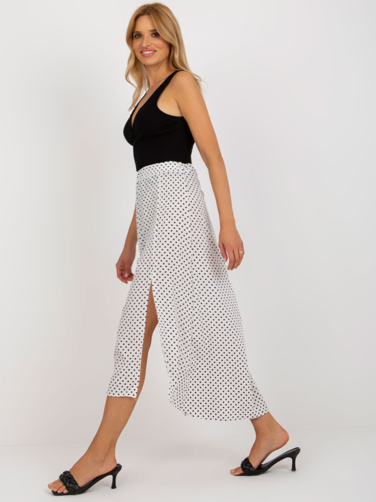Asymmetrical Blue-White Skirt with Print by RUE PARIS