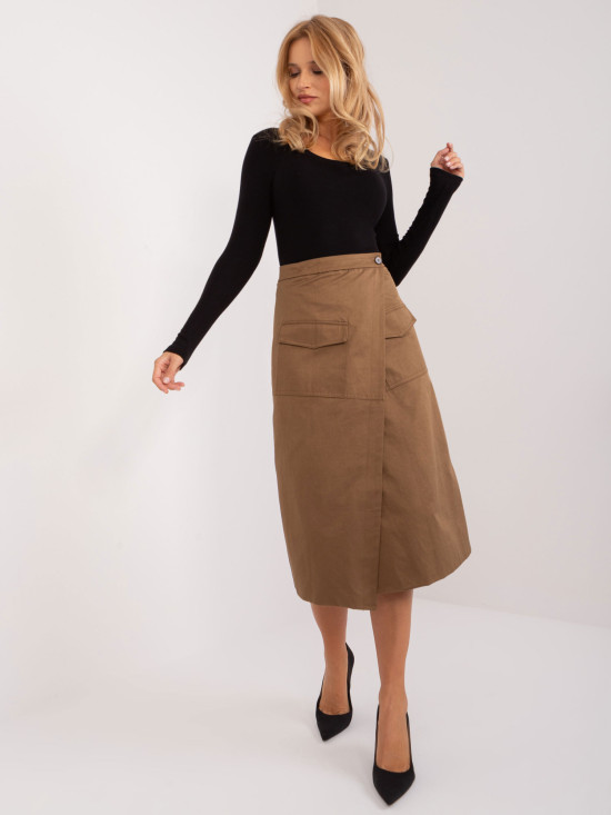 Beige Midi Skirt