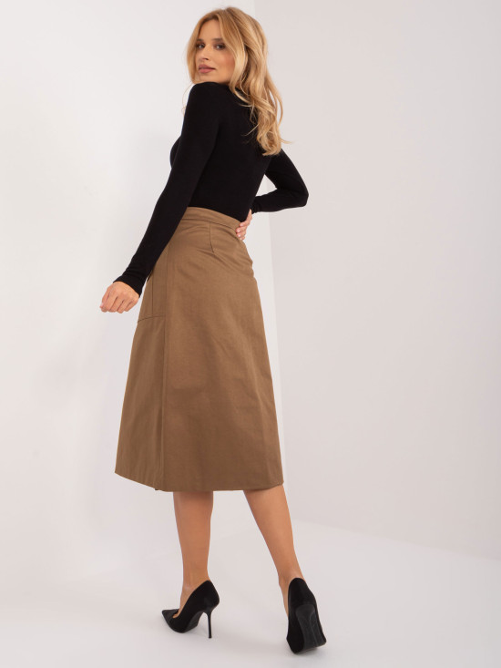 Beige Midi Skirt