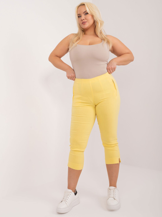 Yellow High-Waisted Pants for Women