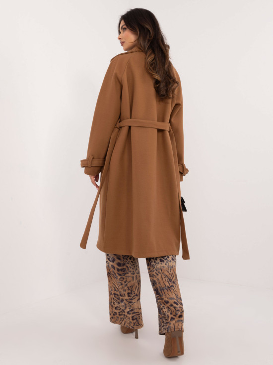 Elegant Transitional Coat in Camel Color
