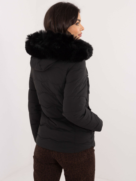 Stylish Black Winter Jacket with Hood