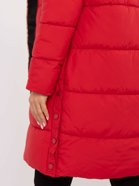 Red Winter Jacket with Hood