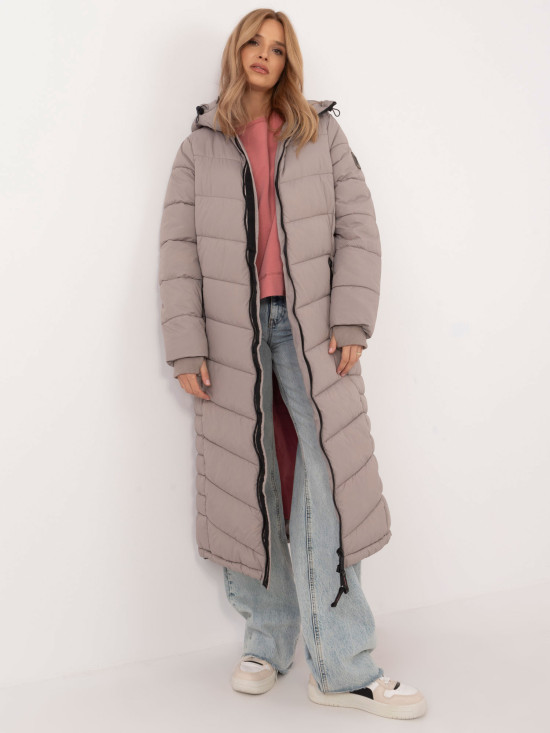 Long Beige Coat with Lining