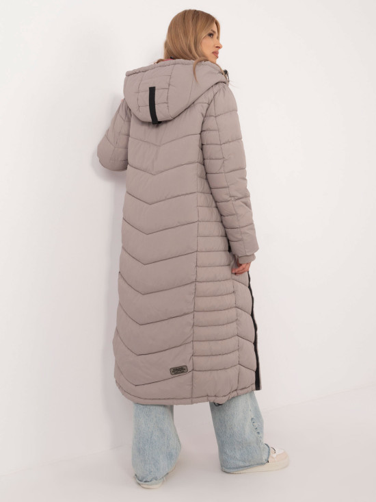 Long Beige Coat with Lining