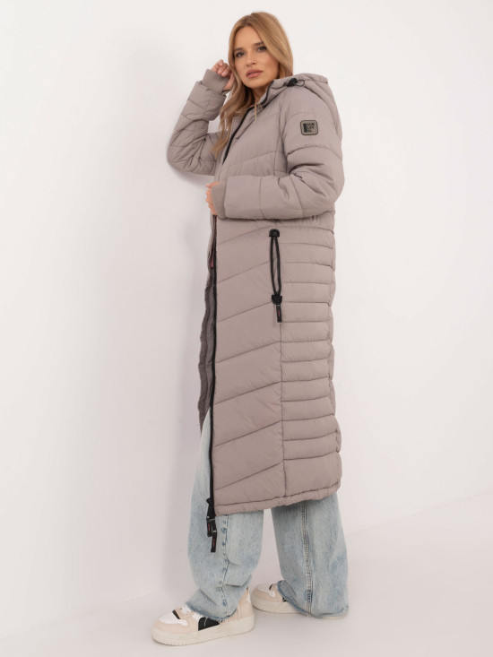 Long Beige Coat with Lining