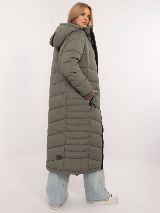 Women's Khaki Long Sleeve Coat