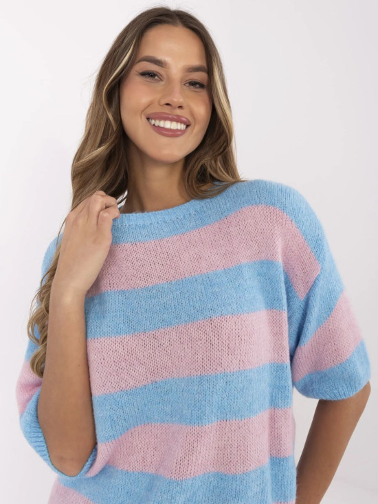 Blue Sweater with 3/4 Sleeves